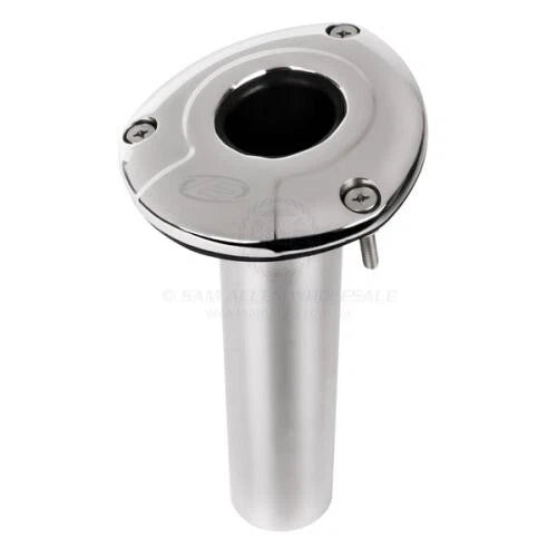 Rod Holder 15° Exploding Fish Bluewater Series Fixed 316G S/S Flush Mount