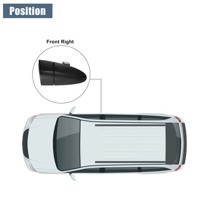 Black Front Right Exterior Door Handle for Honda CR-Z (2011-2016)