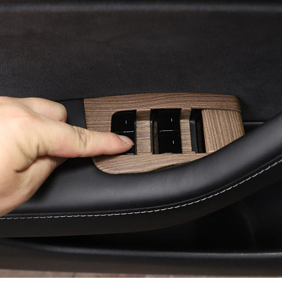 Wood Grain Interior Trim Decoration for Tesla Model 3 Y (2017–2023)