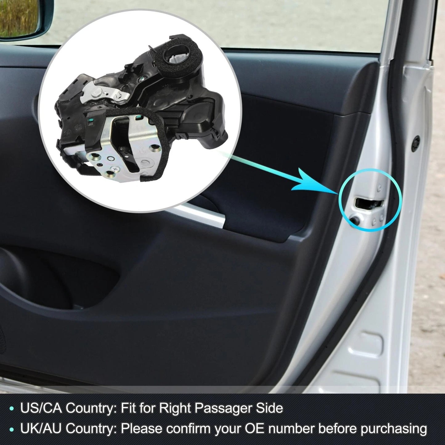Front Right Side Door Lock Actuator Motor for Toyota 4Runner, Camry (2000-2023)