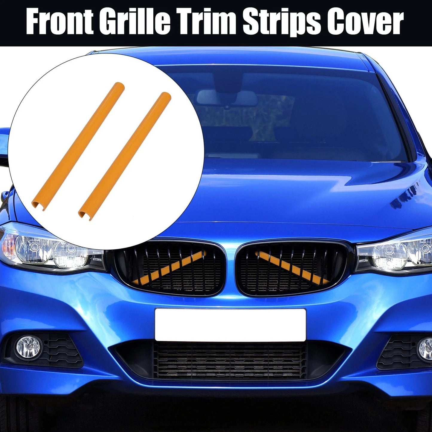 ABS Front Grille Trim Strips Cover Yellow for BMW 1 2 3 4 Series (2012-2023)