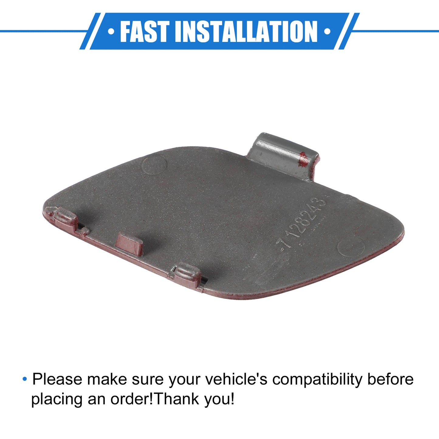 Tow Hook Eye Hole Cover Cap for BMW E92 E93 2007-2010 Red Right