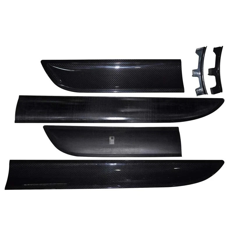 Carbon Fiber Side Door Body Guard Moulding Cover Trim For Porsche Macan 2014-22