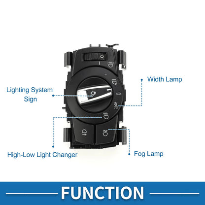 Headlight Switch Plastic Black for BMW 1 Series E82 (2007-2013)