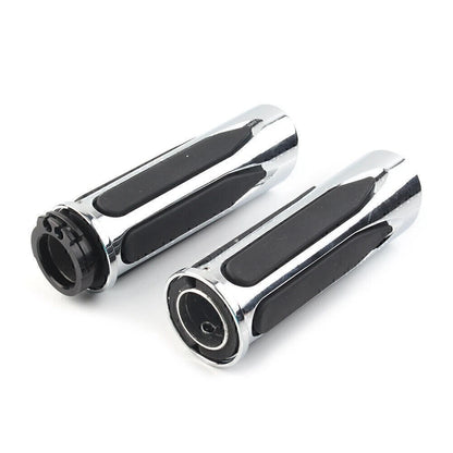Chrome Handlebar Hand Grips for Harley Touring Road Electra Glide Softail