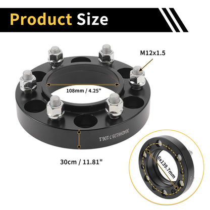 6x139.7mm Wheel Spacers 108mm for Toyota Fortuner (2005-2023)