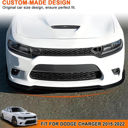 Glossy Black Front Bumper Lip Splitter Kit for 2015-2023 Dodge Charger SRT