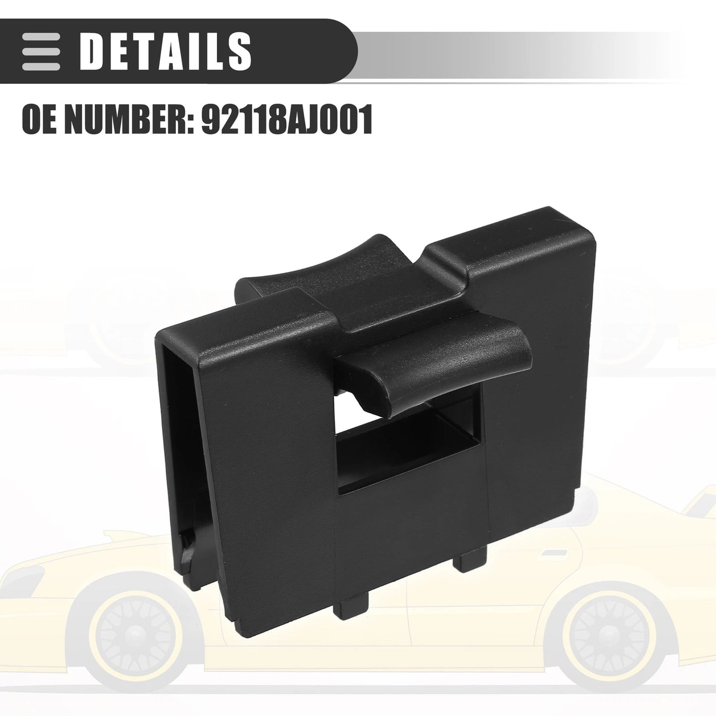 Cup Holder Divider for Subaru Forester (2014-2015) Plastic Black