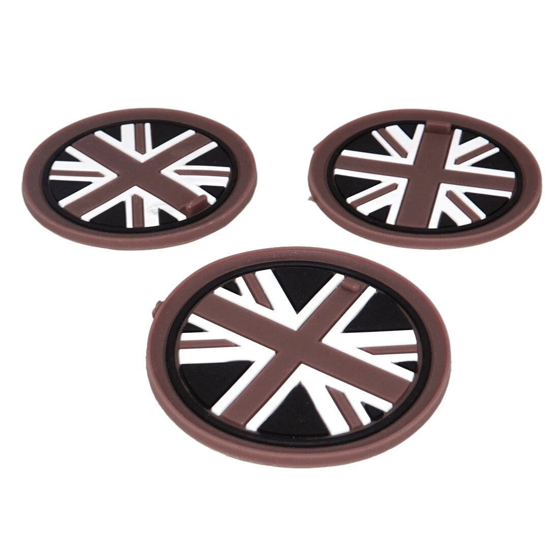 3 Pcs Anti-Slip Cup Mats for Mini R55 R56 R57 Union Jack Flag (2006-2013)
