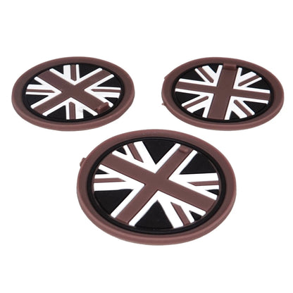 3 Pcs Anti-Slip Cup Mats for Mini R55 R56 R57 Union Jack Flag (2006-2013)