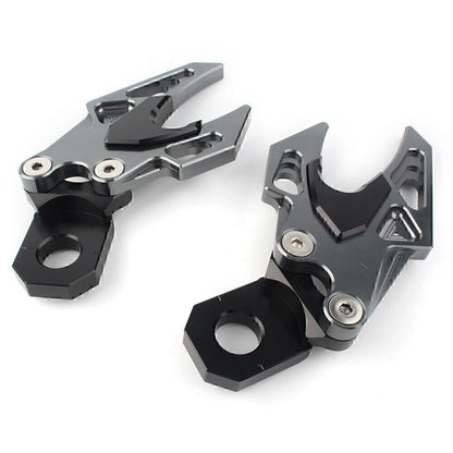 Grey CNC Rear Fork Chain Adjuster for Honda CB650F (2014-2018)