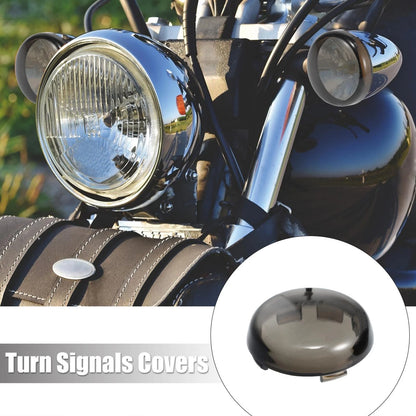 2 x Turn Signal Light Lens Covers Front Rear for Harley Dyna Street Glide (2009–2017)