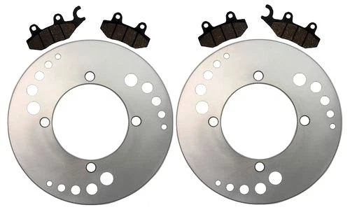 2 x Rear Brake Rotors & Semi-Metallic Pads for Yamaha Rhino 700 4x4 (2008–2013)