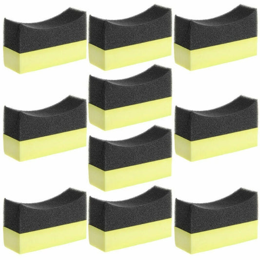 10x Tyre Tire Dressing Applicator Curved Foam Sponge Pad for Car