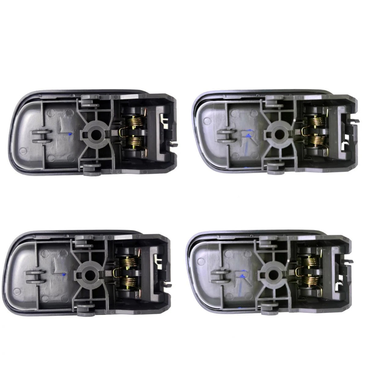 Interior Door Handle Gray Set 4 Fits Nissan Frontier Navara D22 UTE 1998-05 D06