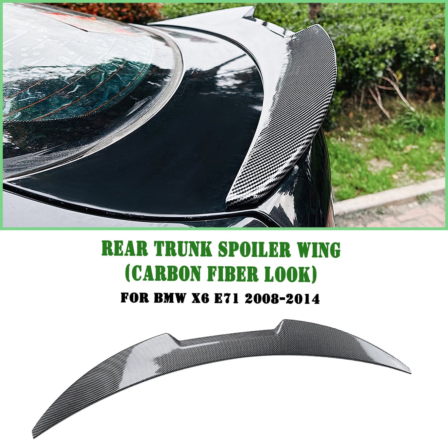 Rear Boot Spoiler Lip for BMW X6 E71 (2008-2014)