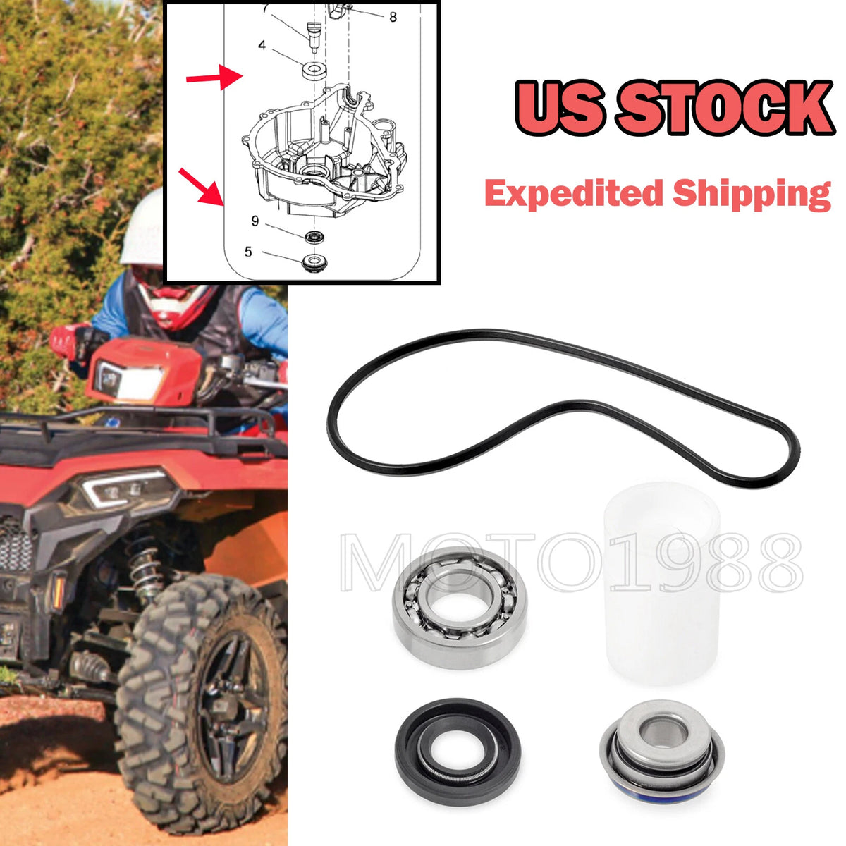 Water Pump Seal COVER Driver Repair Kit for Polaris Ranger