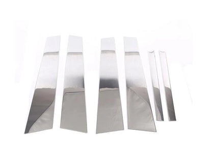 Chrome Aluminum Pillar Window Trim Covers for Benz S Class W222 (2014–2020)
