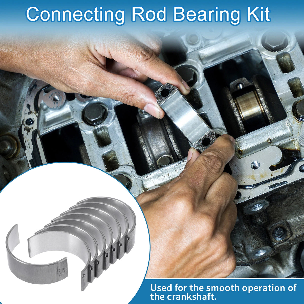 Connecting Rod Bearing Set for Mercedes-Benz CLA (2014-2018) - 8 Pcs