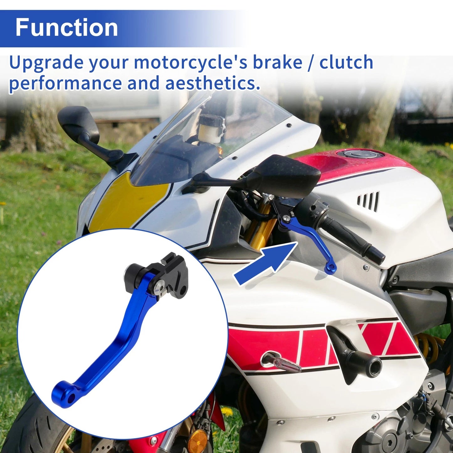 Brake Clutch Lever Aluminum Alloy Solid Blue for Yamaha TTR230 YZ80
