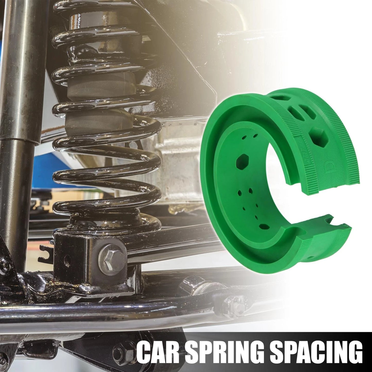 Green Universal D-Type Coil Spring Rubber Buffer for Ford Chevy