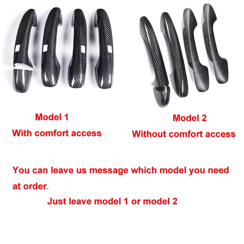 DRY Carbon Fiber Exterior Door Handle Cover for Benz W205 C Class  GLC 2014-2018