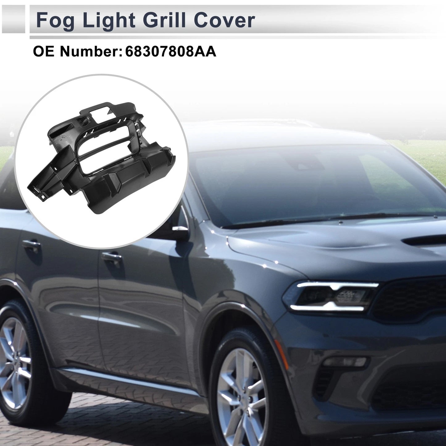 1 Pc Front Right Fog Light Grill for Dodge Durango (2018 - 2020)