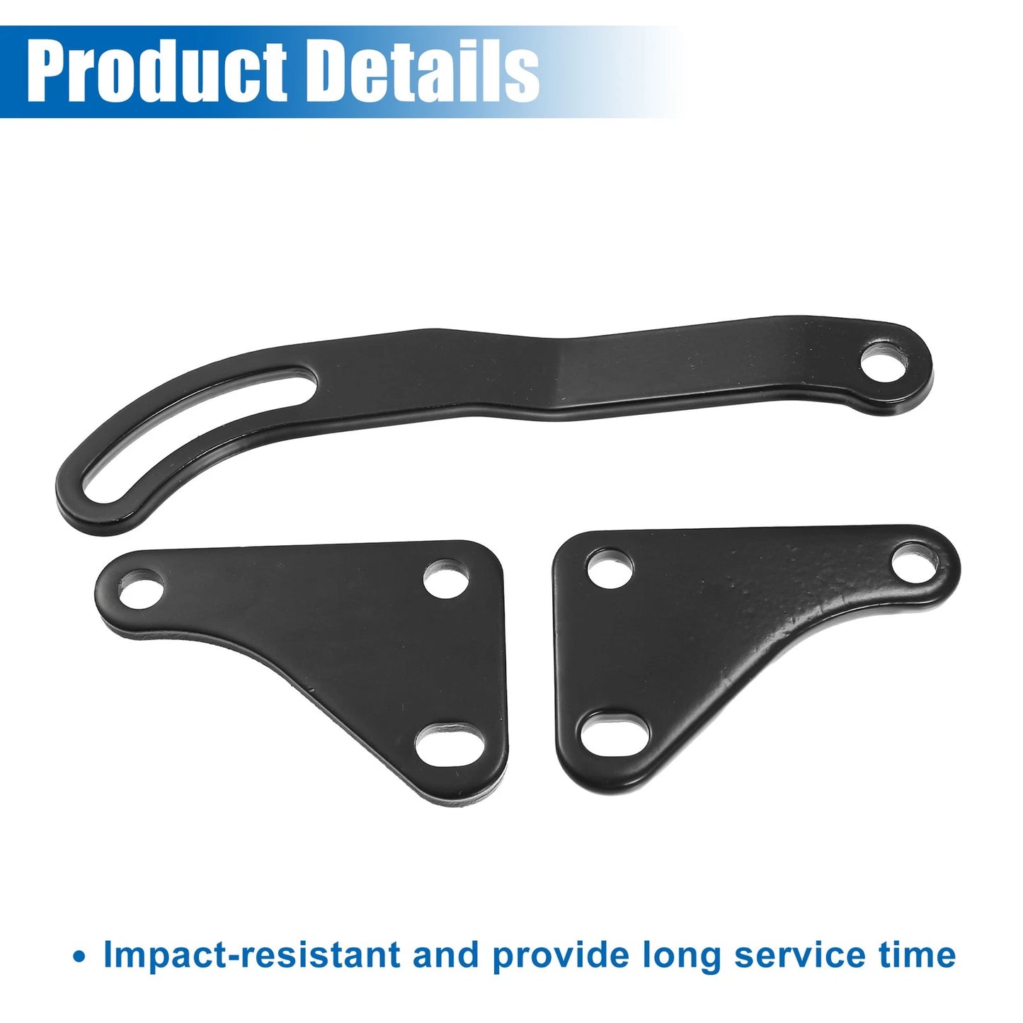 Power Steering Pump Bracket Adjustable Kit for Chevy Black