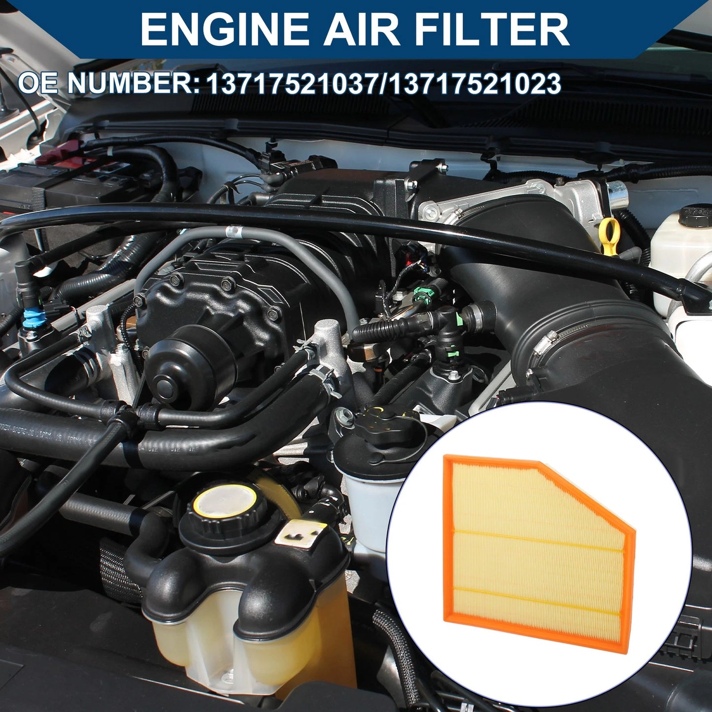 Engine Air Filter for BMW 545i Base 4.4L (2004-2005) - 1 x Quality Filter