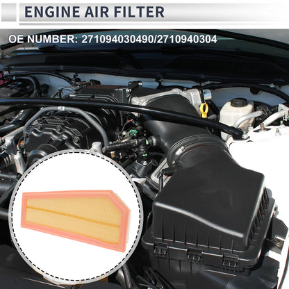 Engine Air Filter for Mercedes-Benz SLK250 R172 L4 1.8L (2012-2015)