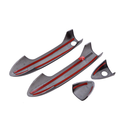 8x Glossy Black Side Door Handle Covers for Honda Accord (2013-2017)