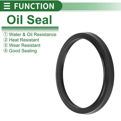 Oil Seal 55x63x5mm NBR Rubber Black Rotary Seal 5 Pcs for Make Model