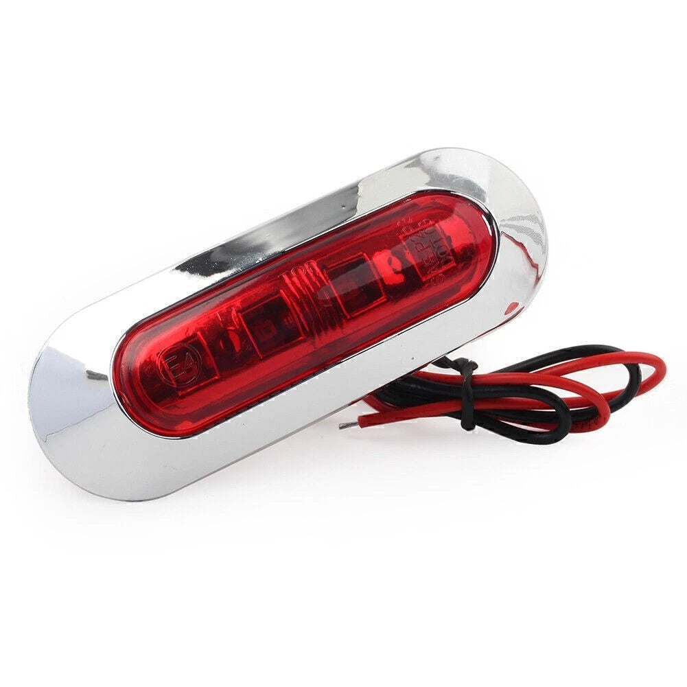 4 x LED Side Clearance Marker Light Red for Truck Trailer Pickup 12V 24V