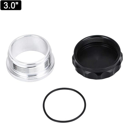 3" Aluminium Alloy Weld On Filler Neck & Cap for Oil Fuel Water Tank Black