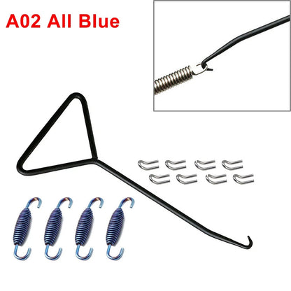 Exhaust Pipe Muffler Mounting Springs for Motorcycle (A02) - All Blue