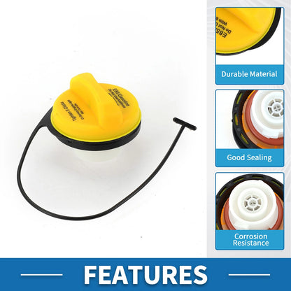Fuel Filler Cap for GMC Sierra 1500 Black White Yellow