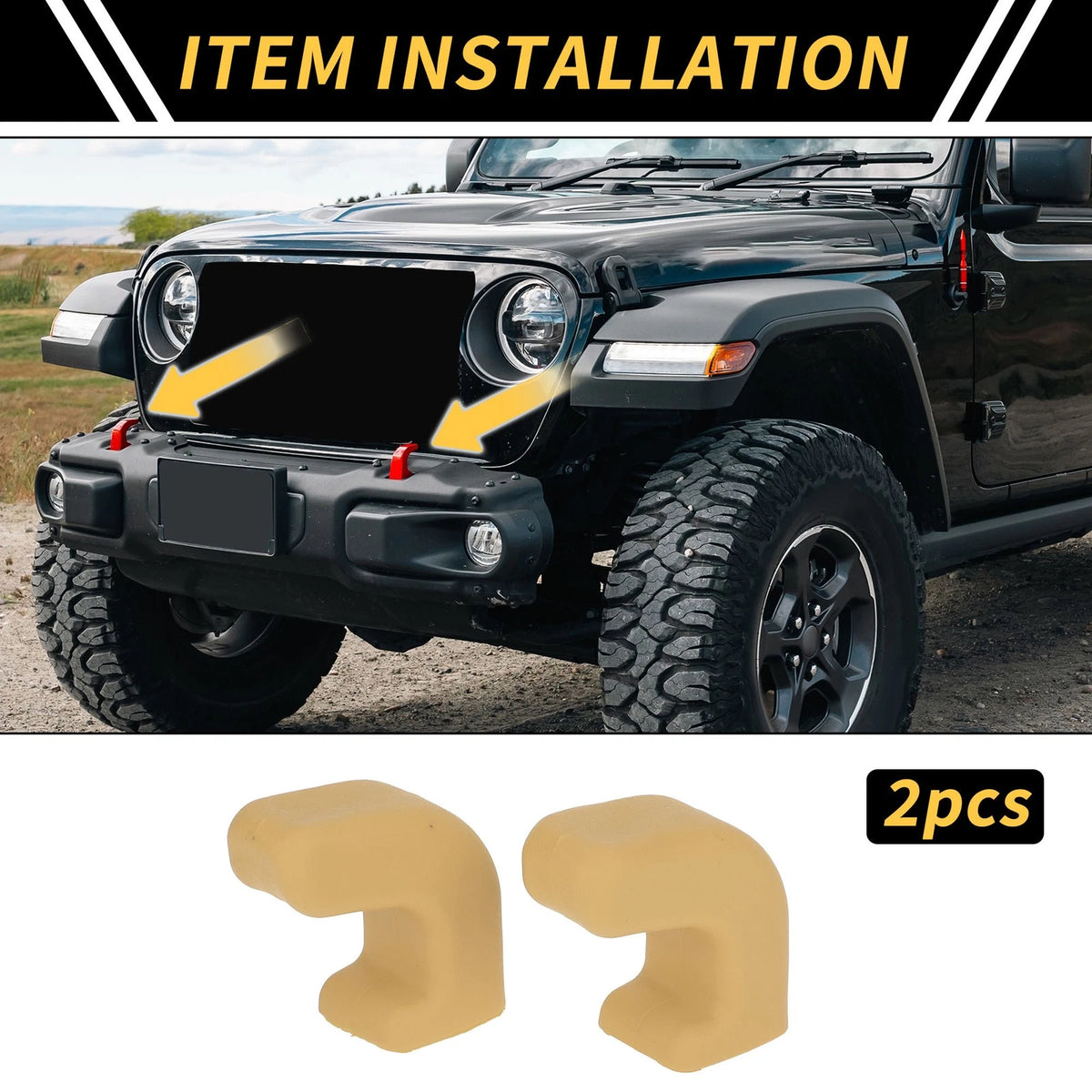 Car Bumper Tow Hook Covers for Jeep Wrangler JK JL Gladiator TJ (07-23)