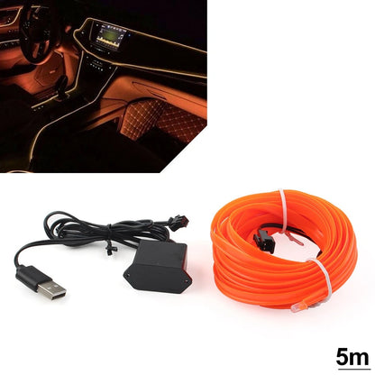 5 Meter LED Strip Lights for Car Interior Atmosphere - USB (2015-2023)