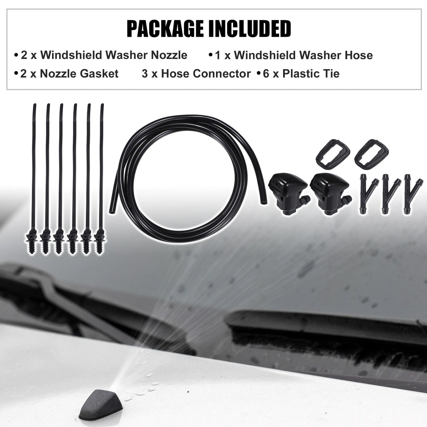 Windshield Washer Nozzle Spray Kit for Toyota Sienna (2004-2010)