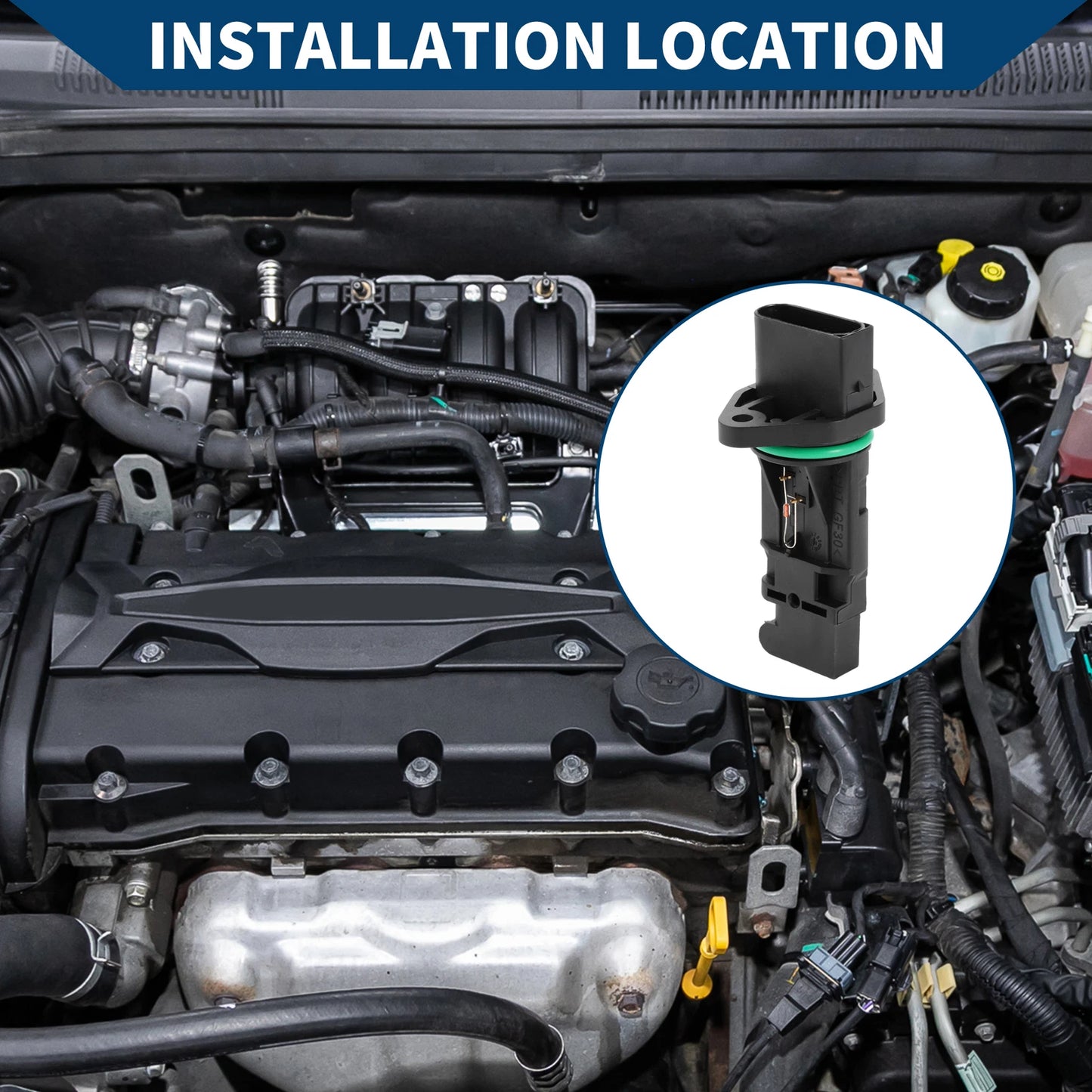 MAF Sensor for BMW M5 2000-2003 Mass Air Flow Meter Black
