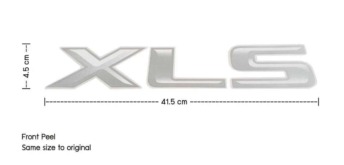 SILVER XLS Rear Tailgate Decal Sticker for Ford Ranger (2005-2011)