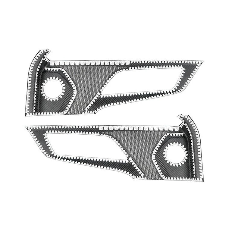 Carbon Fiber Interior Door Audio Panel Frame Trim for Ford Mustang 2024