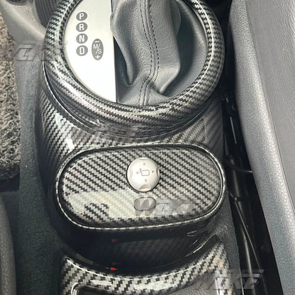 Carbon Fiber Style Side Mirror Adjust Panel Cover Trim for Mini R50 R52 R53