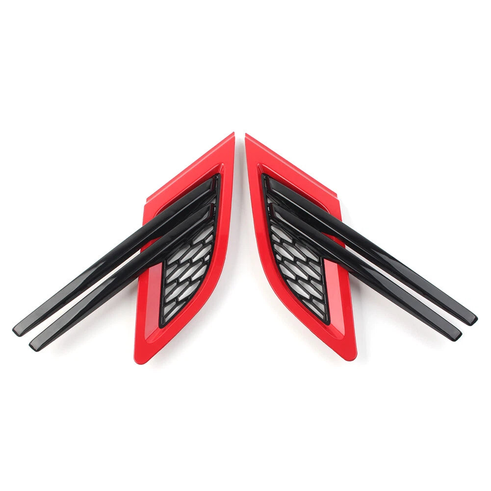 Red Black Side Fender Mesh Grille for Land Rover Range Rover Sport (2014-2017)