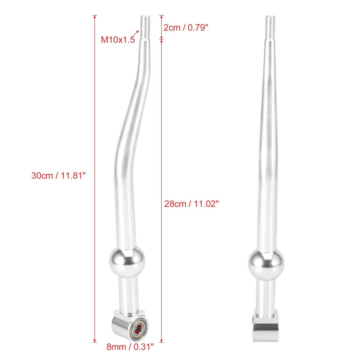 Short Throw Shifter Kit for Honda Civic 1988-2000 - Silver Tone