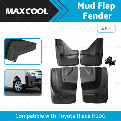 4 x Splash Guard Mud Flap for Toyota Hiace H200 (2005-2019)