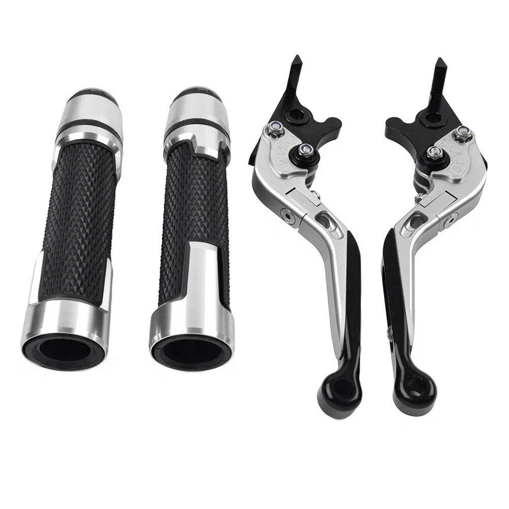 Silver Extendable Brake Clutch Levers Grip Set for Speed Twin (2019-2023)