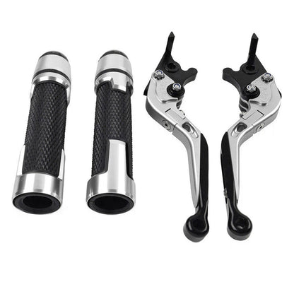Silver Extendable Brake Clutch Levers Grip Set for Speed Twin (2019-2023)