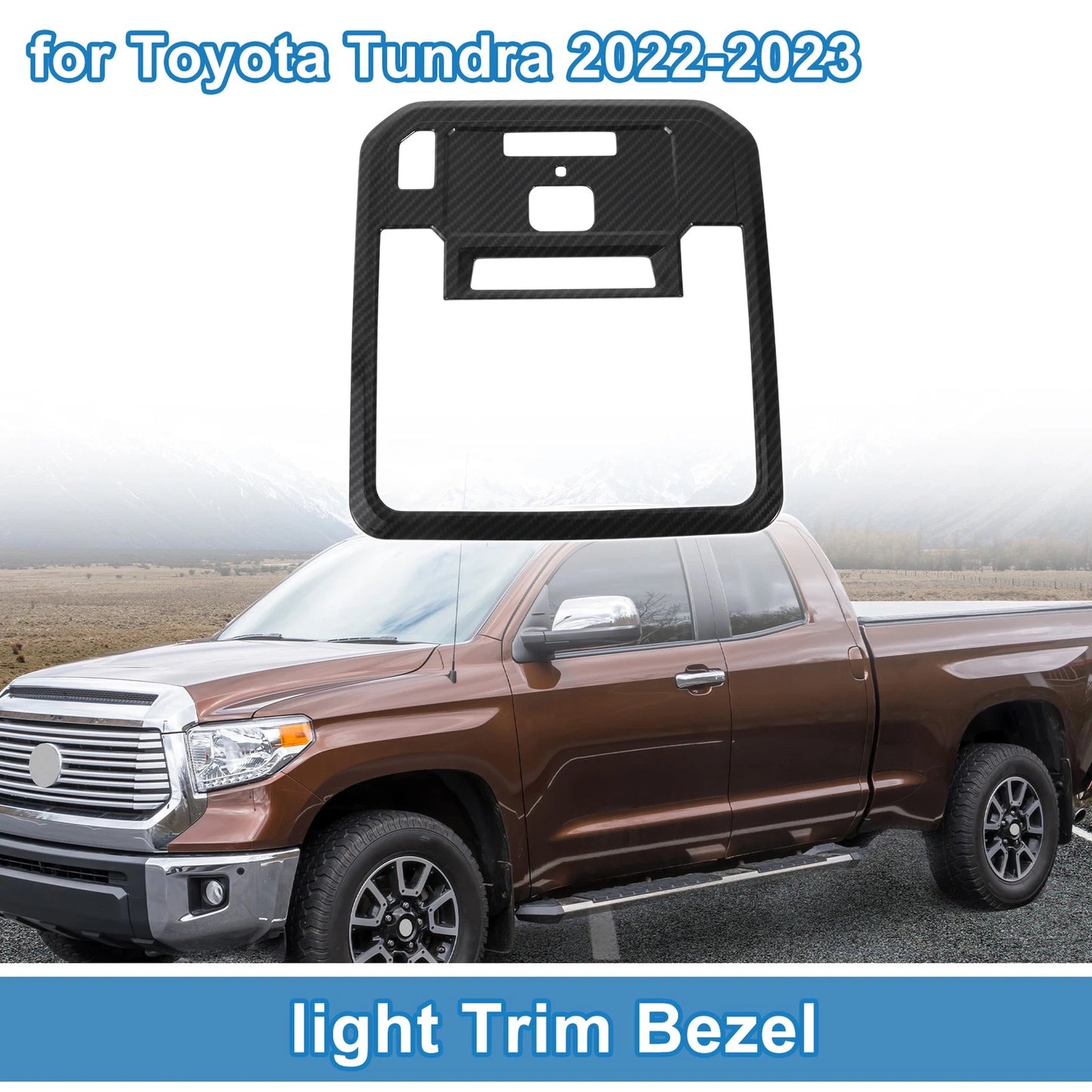 Front Row Headlight Trim Bezel Carbon Fiber for Toyota Tundra (2022–2023)