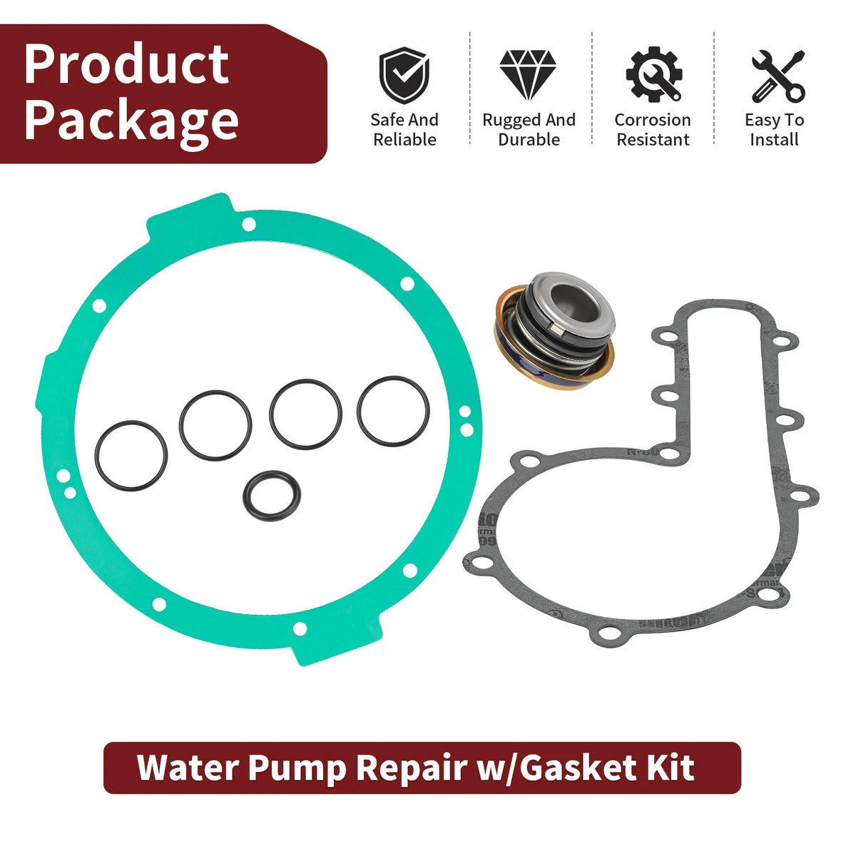 Water Pump Repair Seal Gasket Kit for Polaris Scrambler XP 1000 (2014–2018)